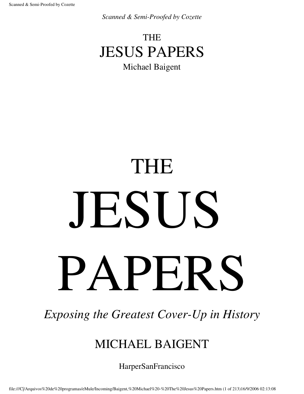 Jesus Papers cover