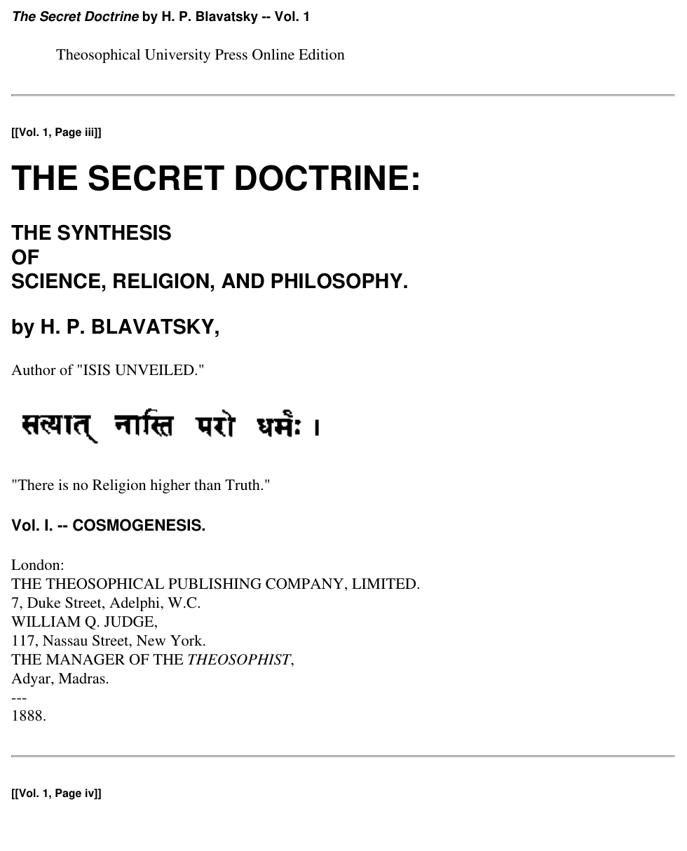 The Secret Doctrine Book 1 cover