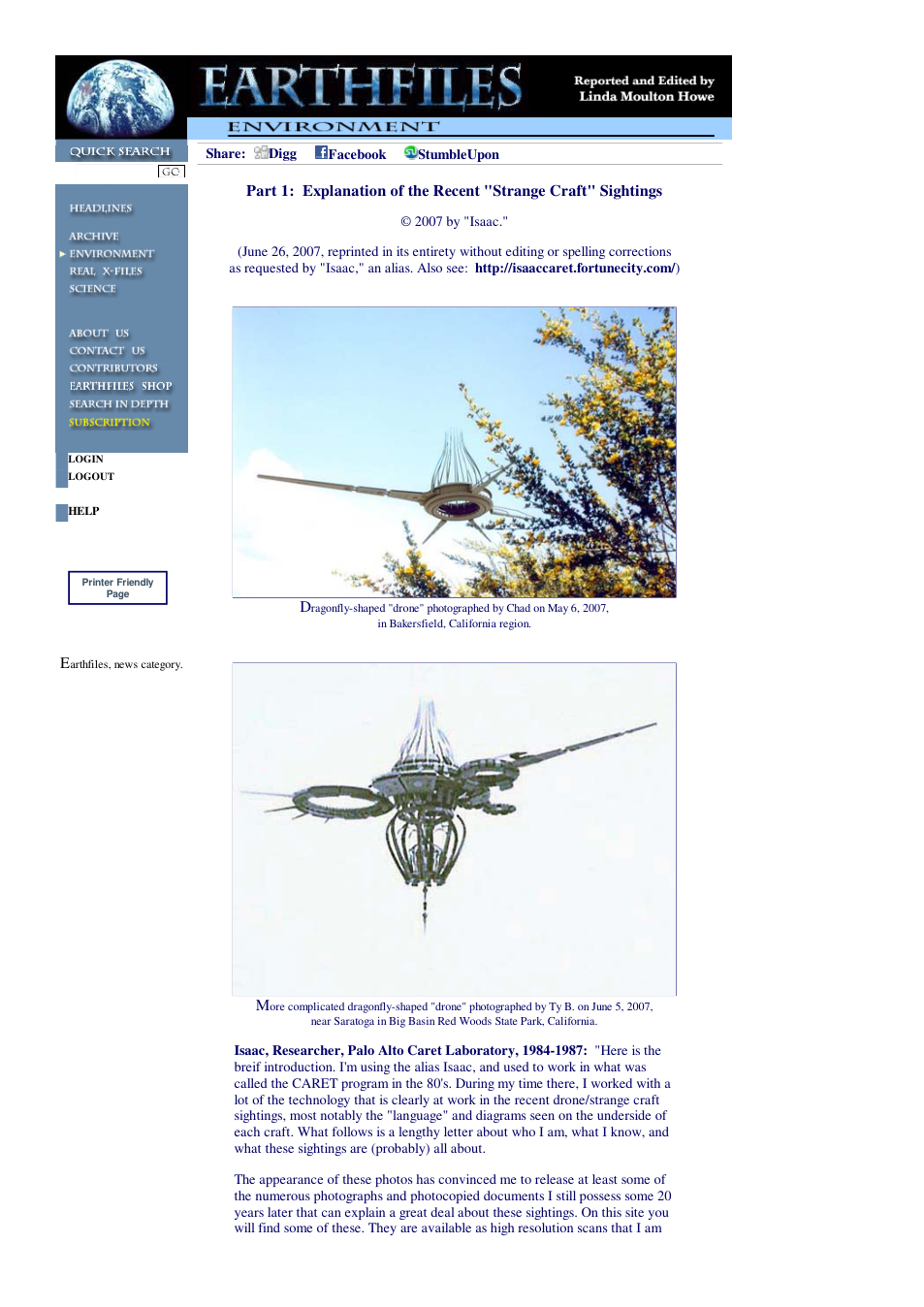 06 26 2007 Part 1 Explanation of the Recent Strange Craft Sightings cover