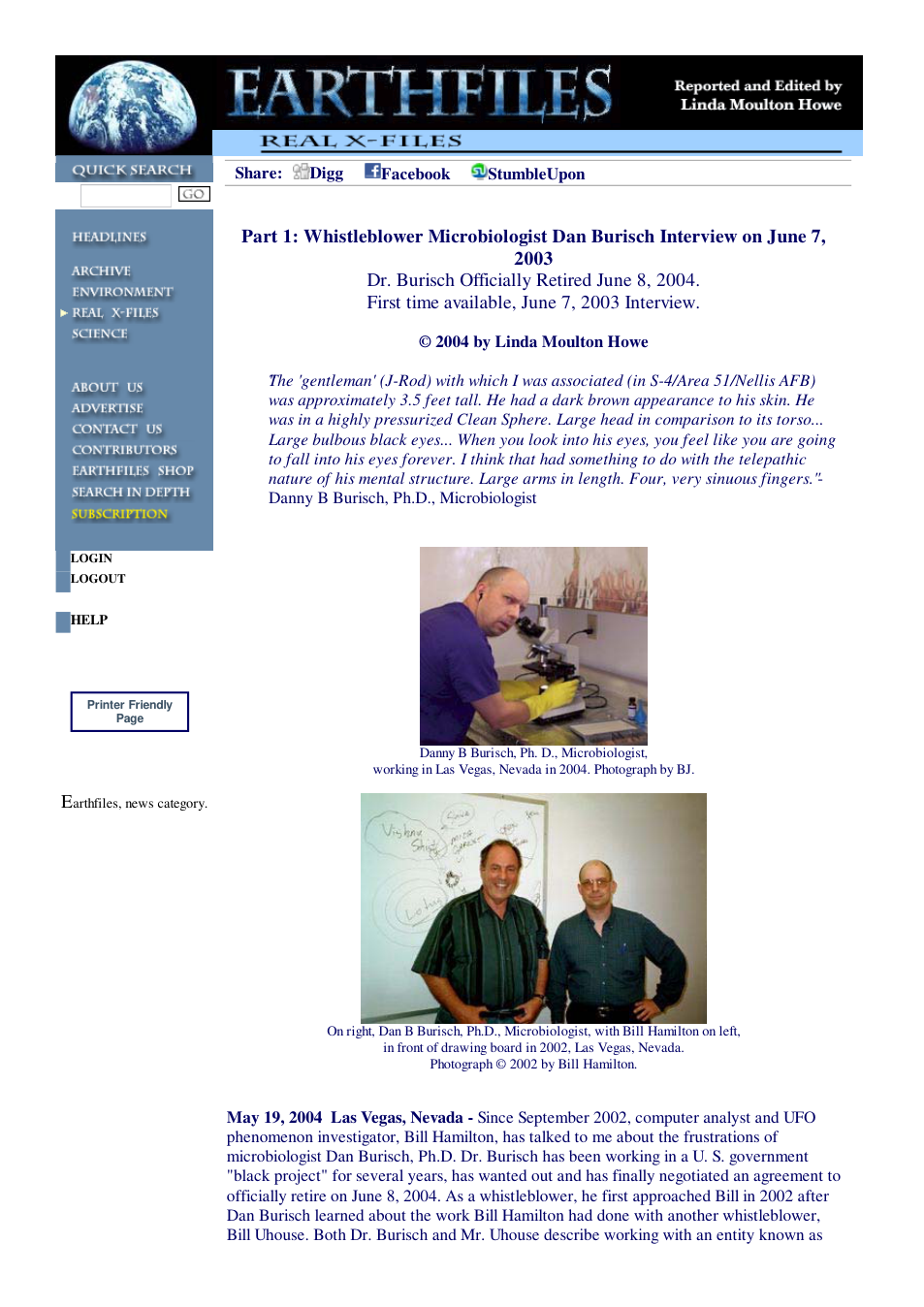05 19 2004 Part 1 Whistleblower Microbiologist Dan Burisch Interview on June 7, 2003 cover