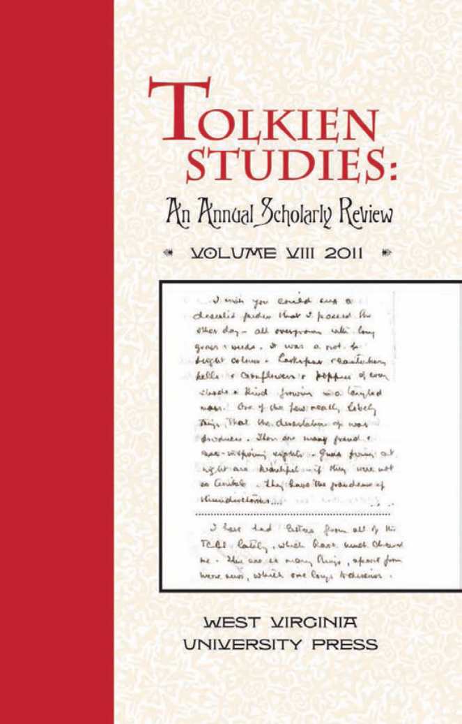 Douglas A. Anderson, Michael D.C. Drout and Verlyn Flieger - Tolkien Studies An Annual Scholarly Review Volume 8, 2011 cover