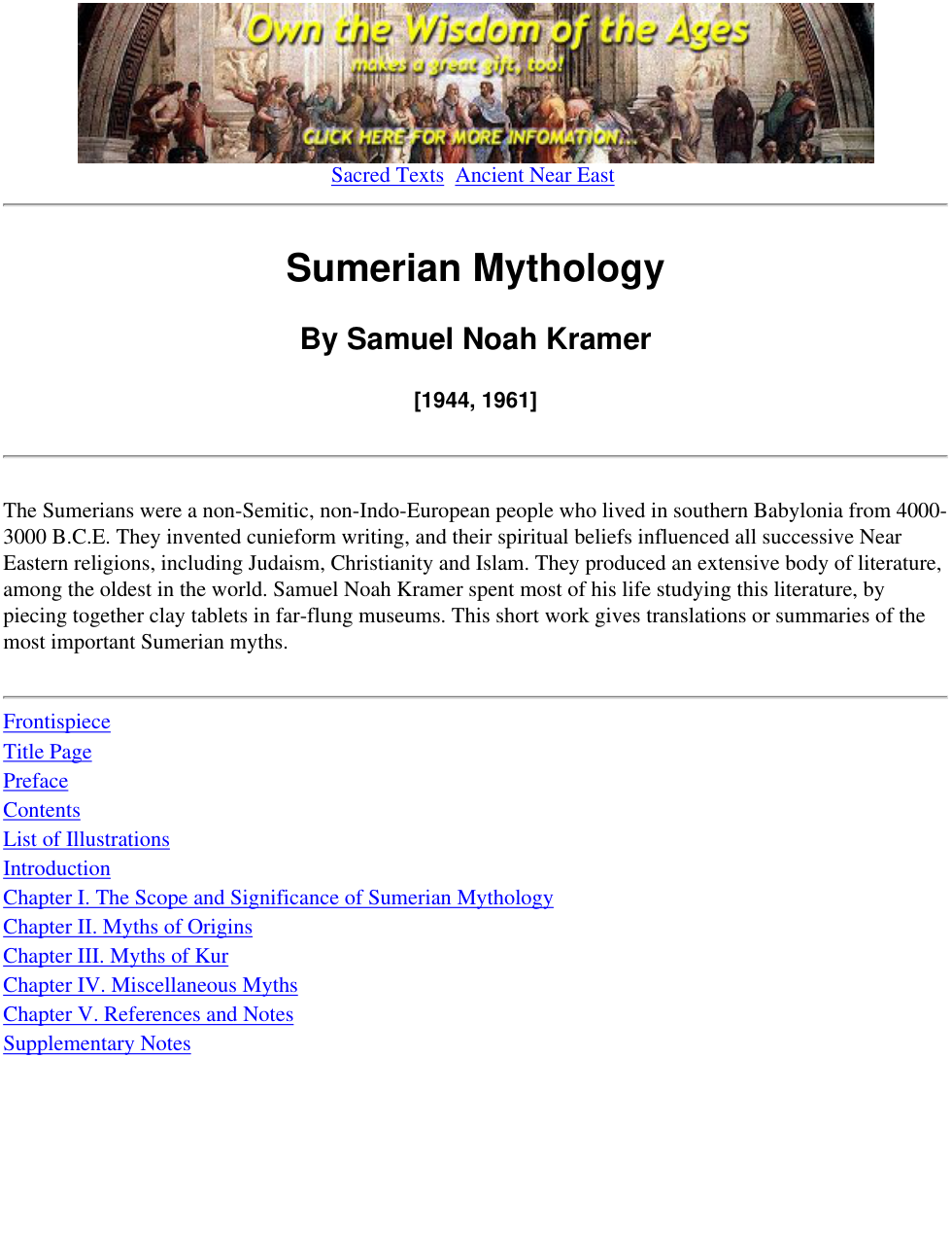 Sumerian Mythology cover