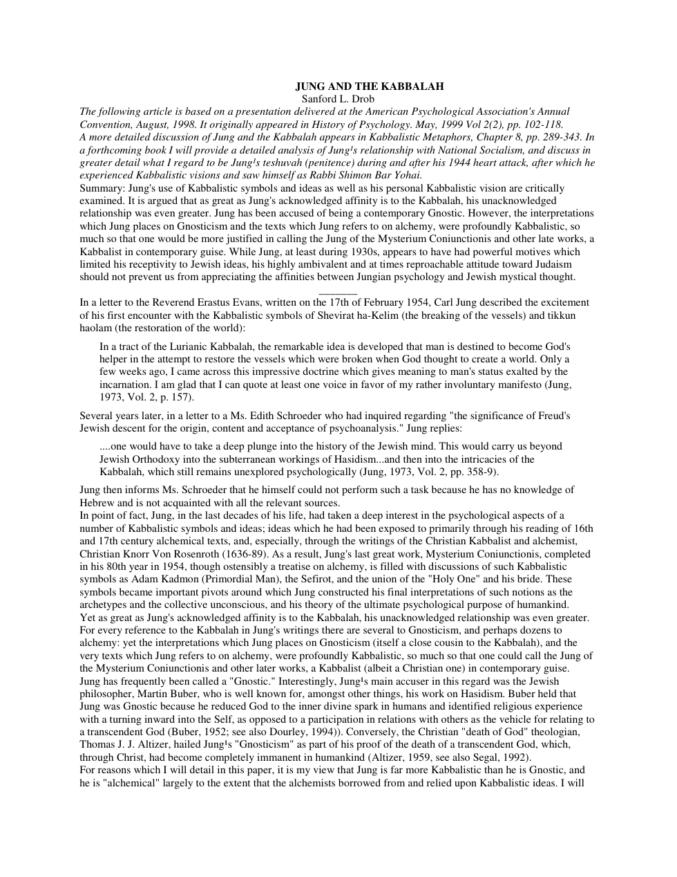 Jung and the Kabbalah cover