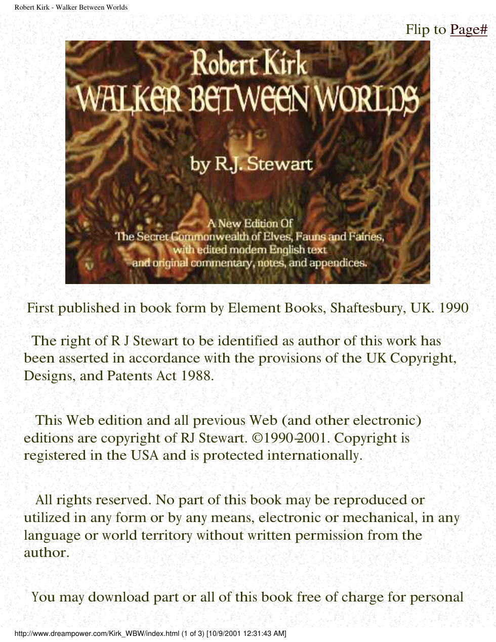 Robert Kirk - Walker Between Worlds cover