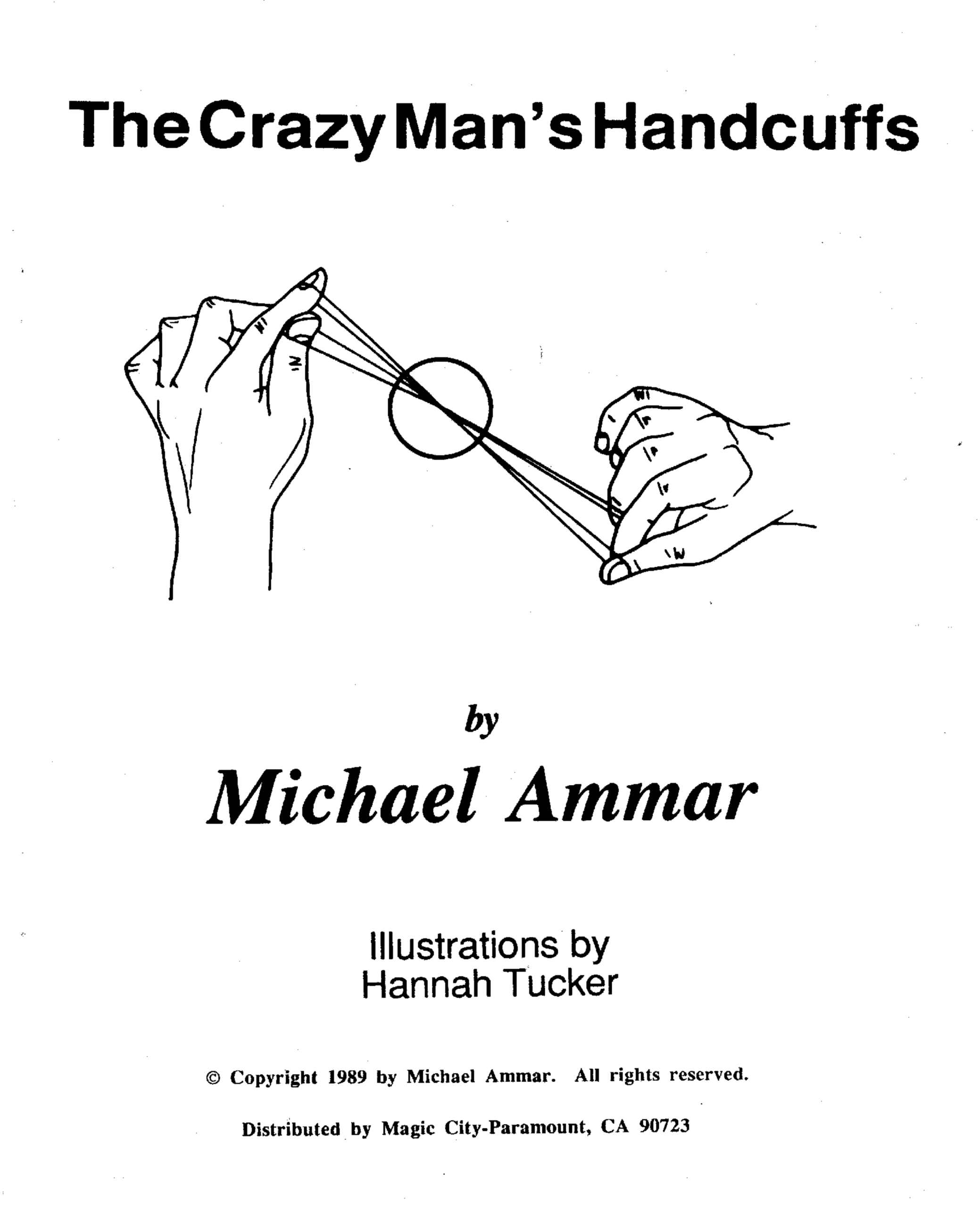Michael Ammar - The Crazy Man's Handcuffs cover