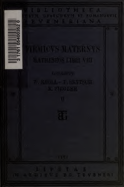 Firmicus-Maternus-Mathesis-Vol-2 cover