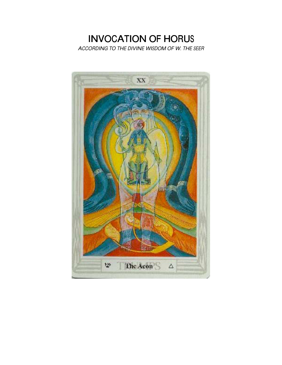 Invocation of Horus cover