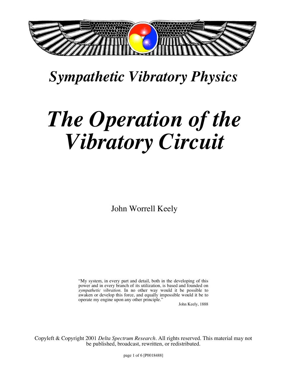 Operation of Vibratory Circuit cover