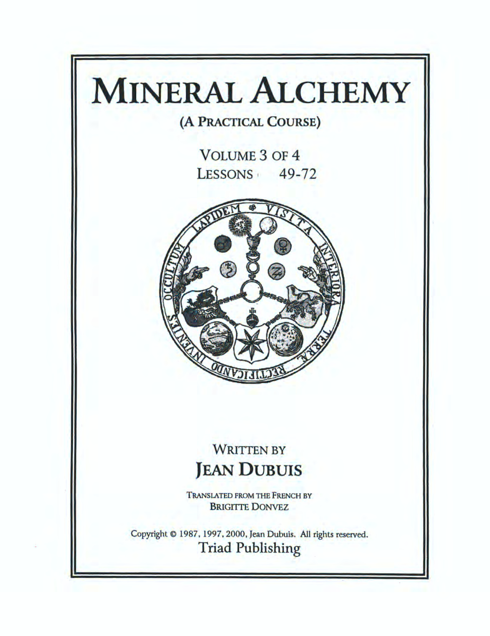 Jean Dubuis - Mineral Alchemy Vol 3 cover