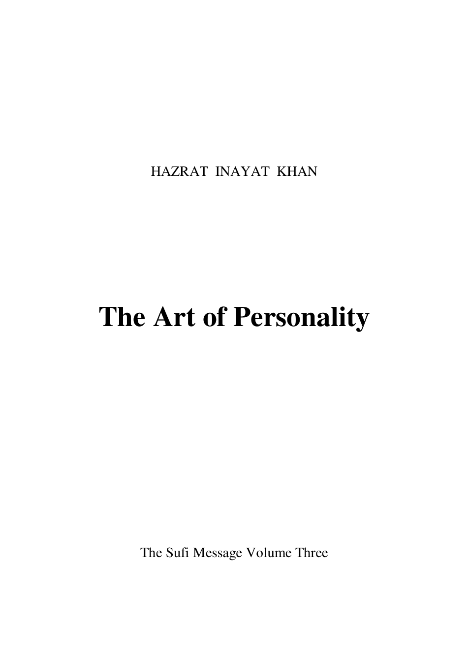 03 HIK - The Art of Personality cover