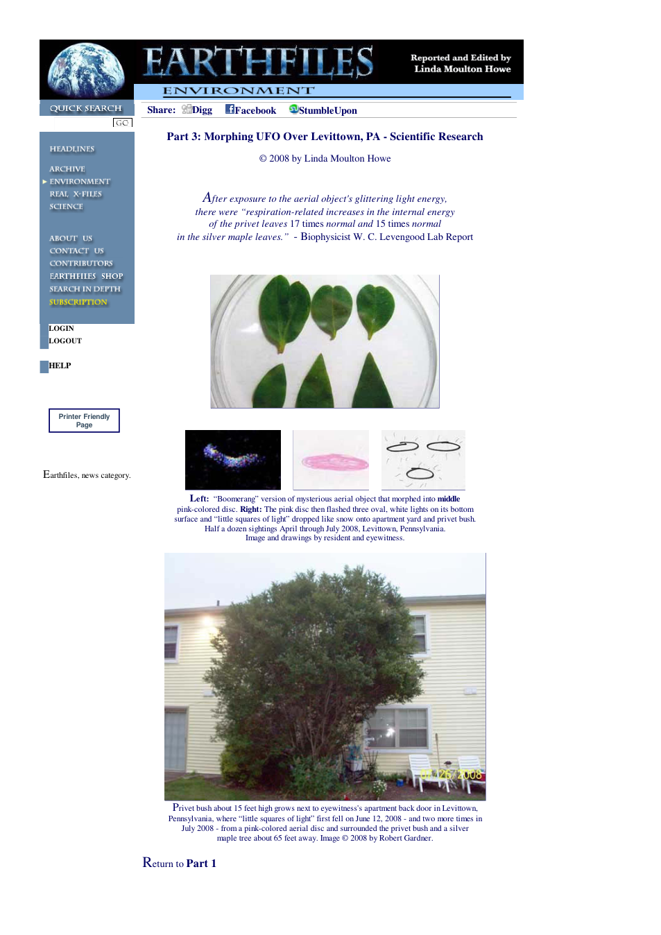 11 17 2008 Part 3 Morphing UFO Over Levittown, PA - Scientific Research cover