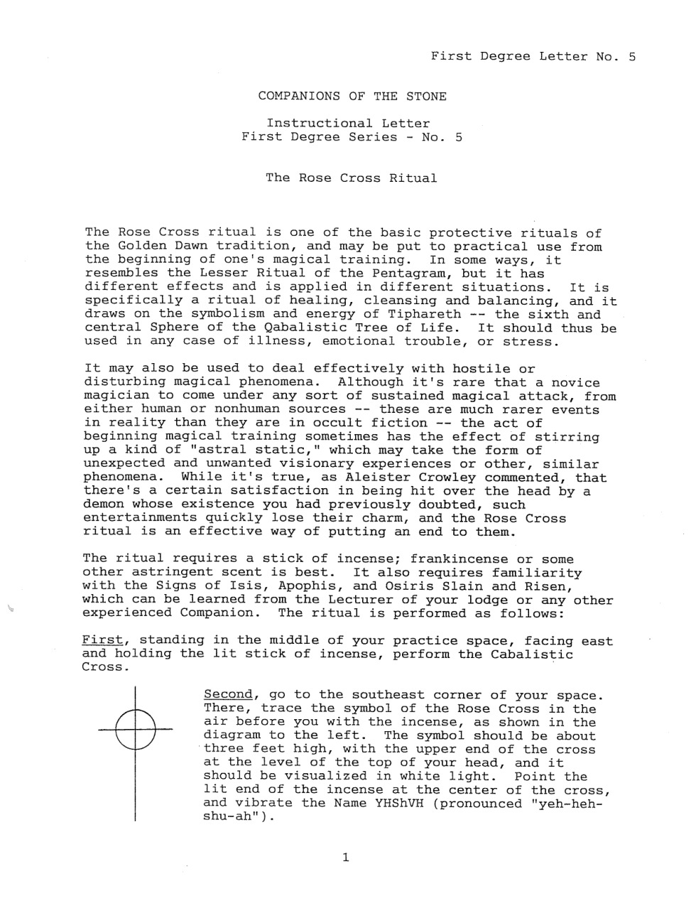 Instructional Letter 5 - First Degree cover