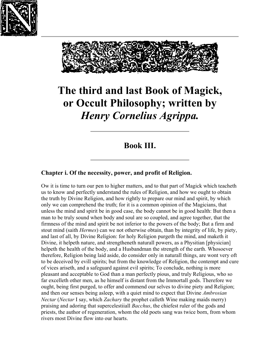 Agrippa, Heinrich Cornelius - Of Occult Philosophy, Book III cover
