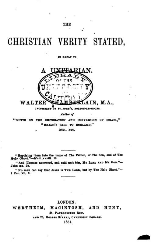 The Christian verity states cover