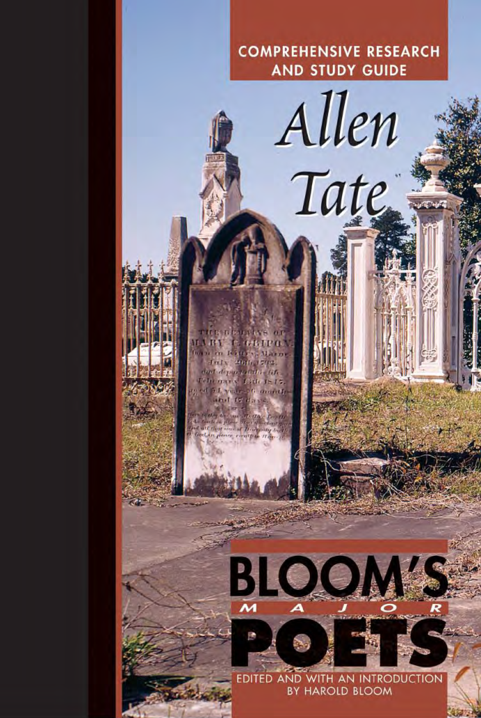 Alen Tate - Comprehensive Research And Study Guide (Bloom's Major Poets) cover