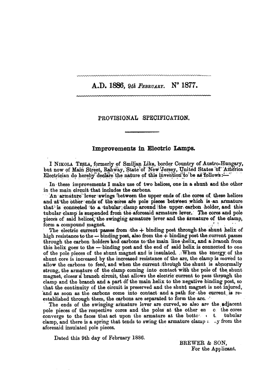 Tesla Patents - B1877 cover