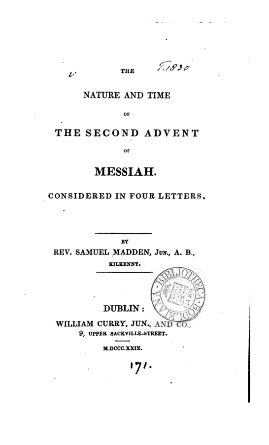 TheNatureandTimeoftheSecondAdvent cover