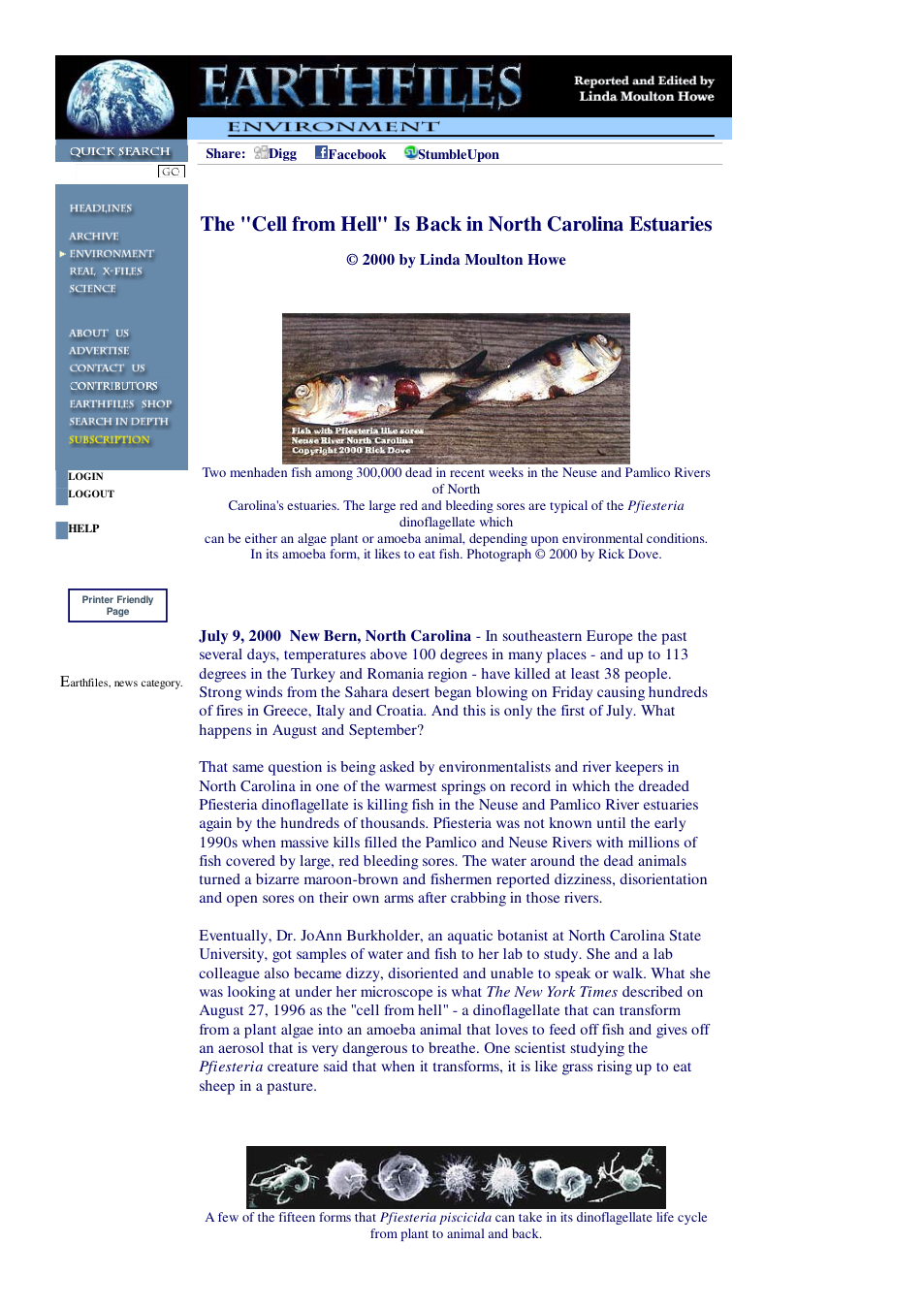 07 09 2000 The Cell from Hell Is Back in North Carolina Estuaries cover