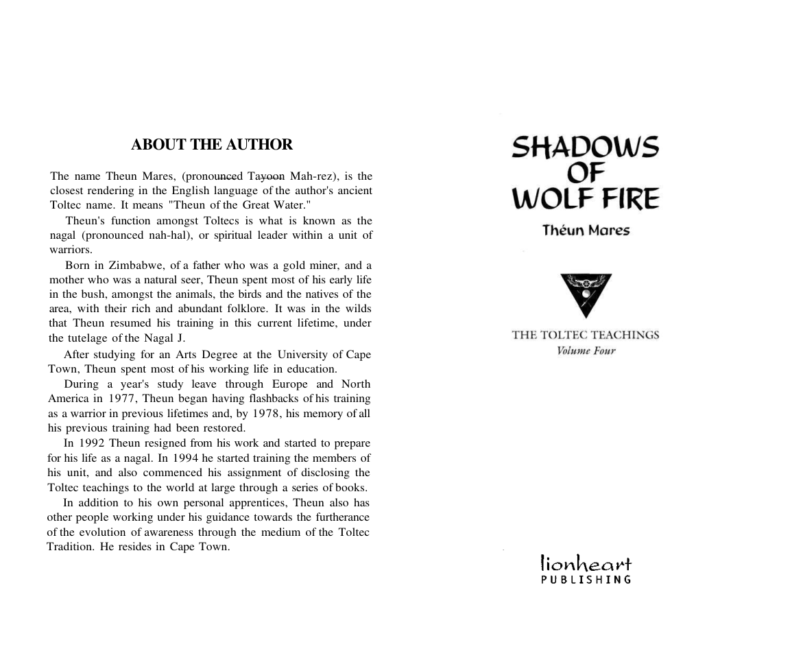 Theun Mares - Shadows of Wolf Fire cover
