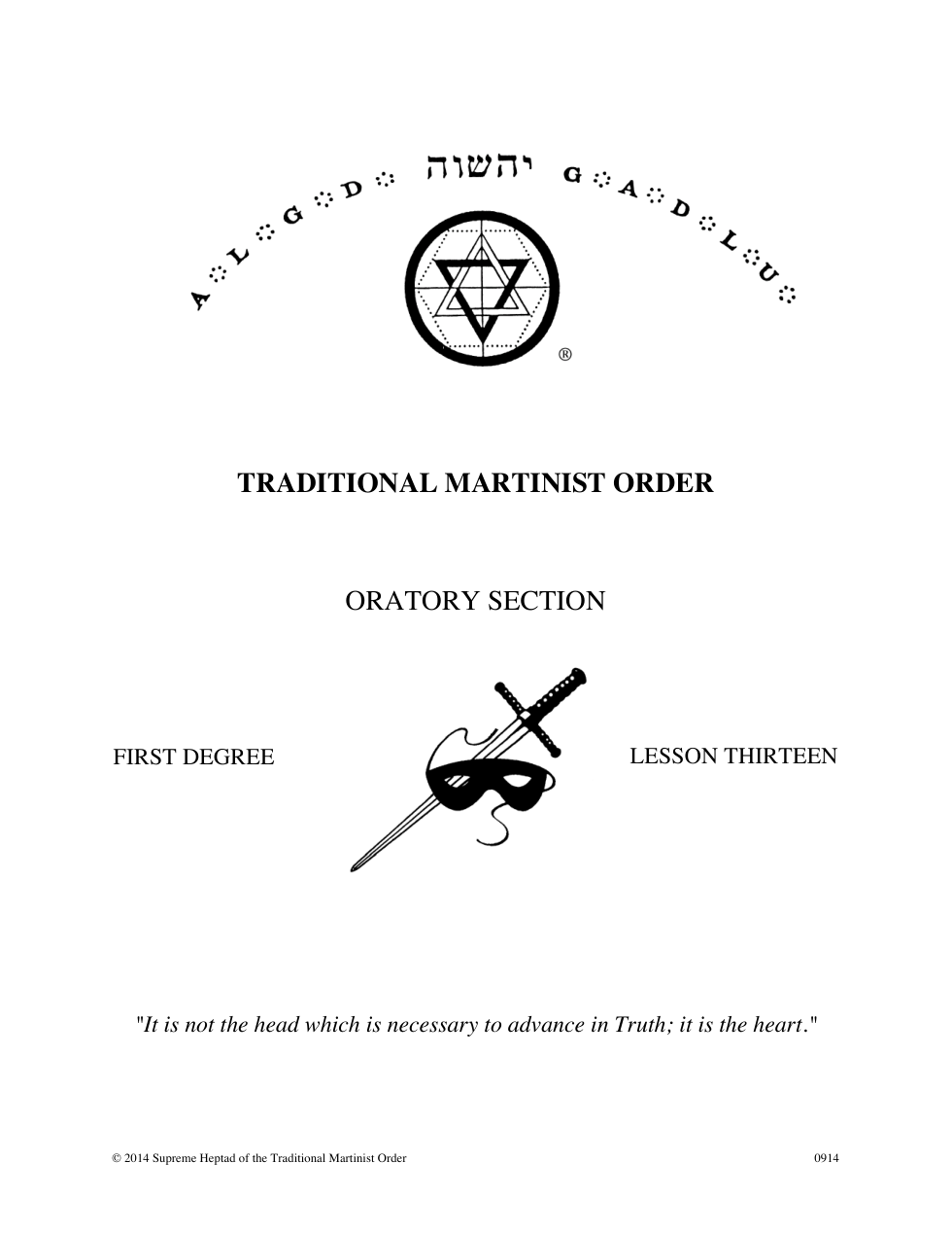 First Degree Lesson 13-09212014 cover
