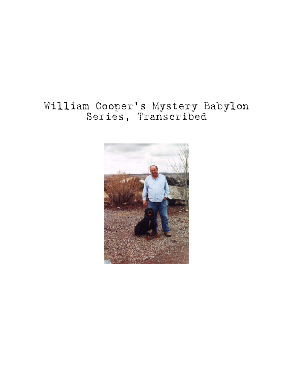 William Cooper - Mystery Babylon Series Transcriptions cover