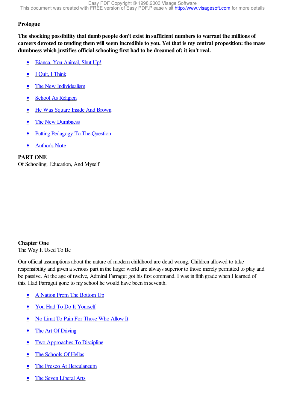 Table of Contents cover