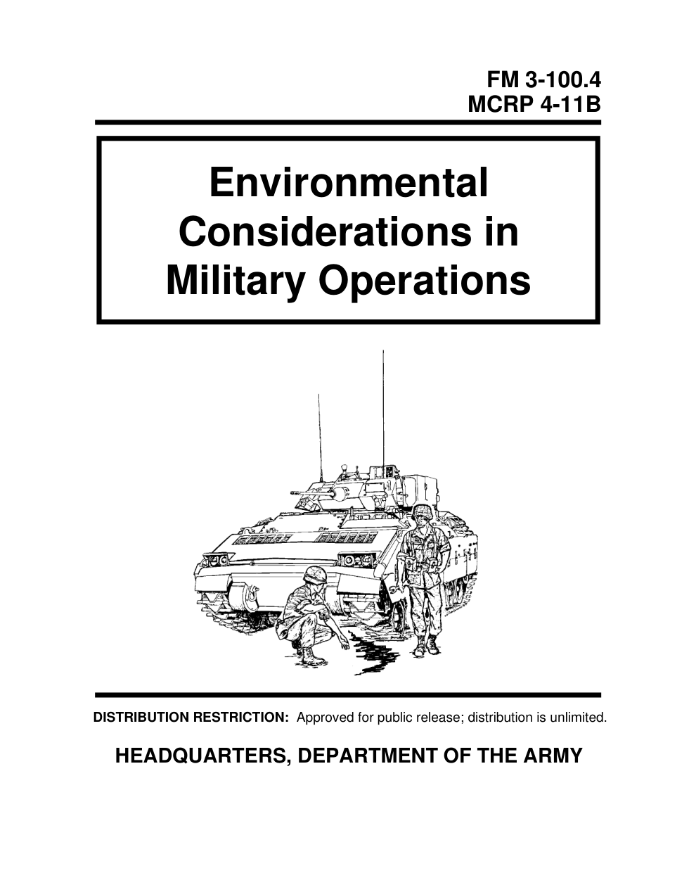 ARMY Environmental Considerations in Mil Ops 2000 232p. cover