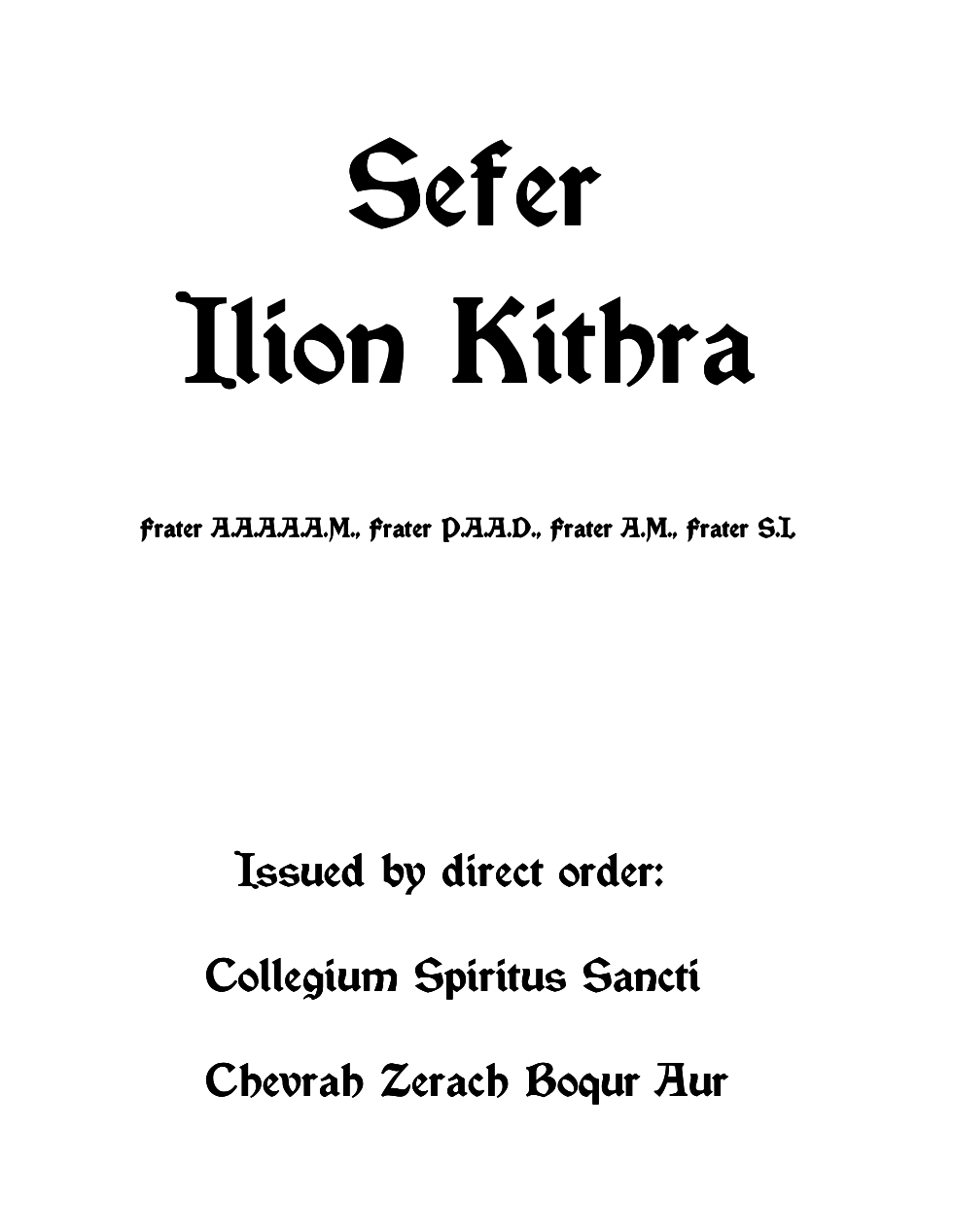 Sepher Ilion Kithra - Olen Dennis Rush cover