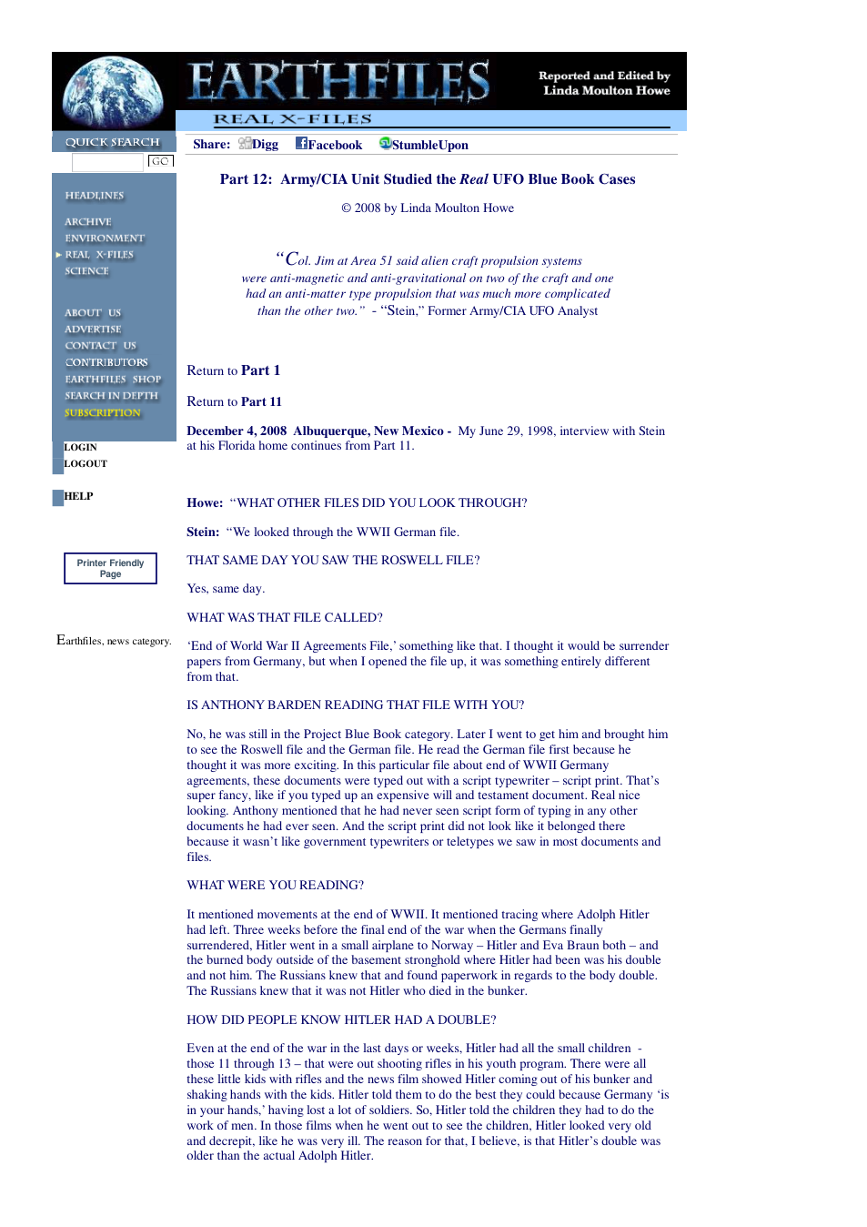 12 04 2008 Part 12 Army CIA Unit Studied the Real UFO Blue Book Cases cover