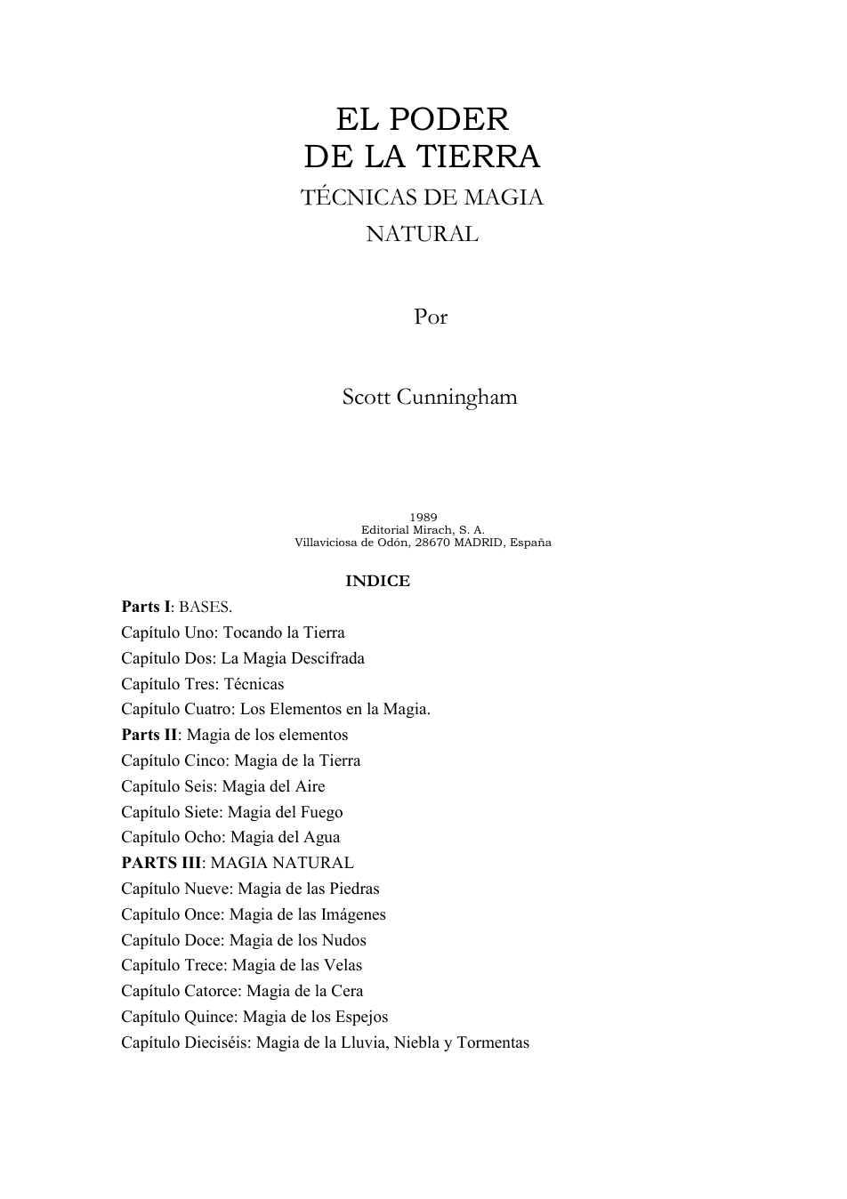El poder de la tierra - Scott Cunningham cover