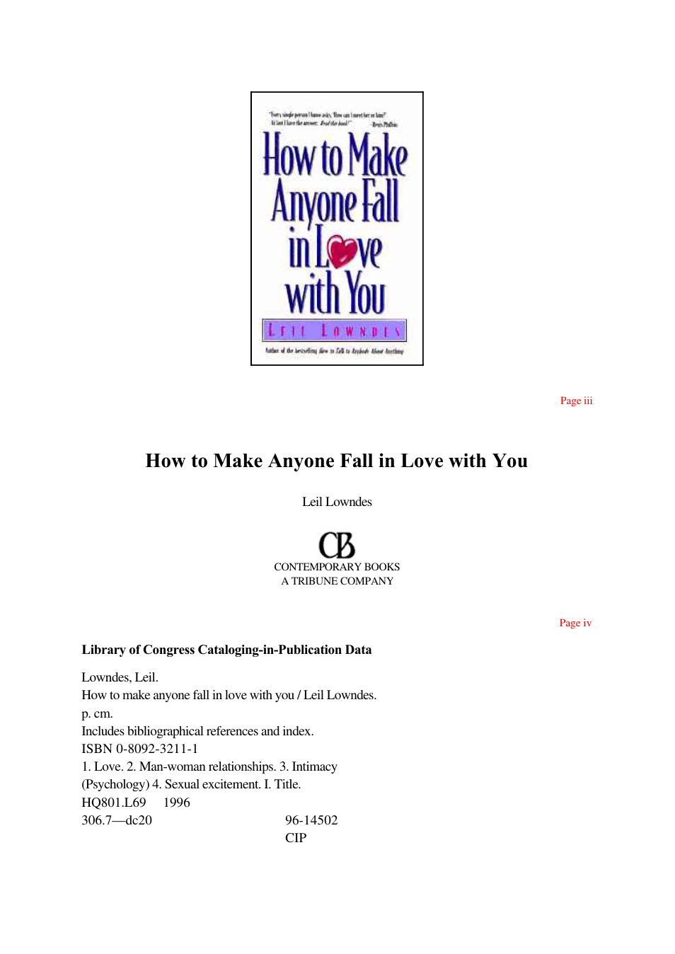 How To Make Anyone Fall In Love With You cover