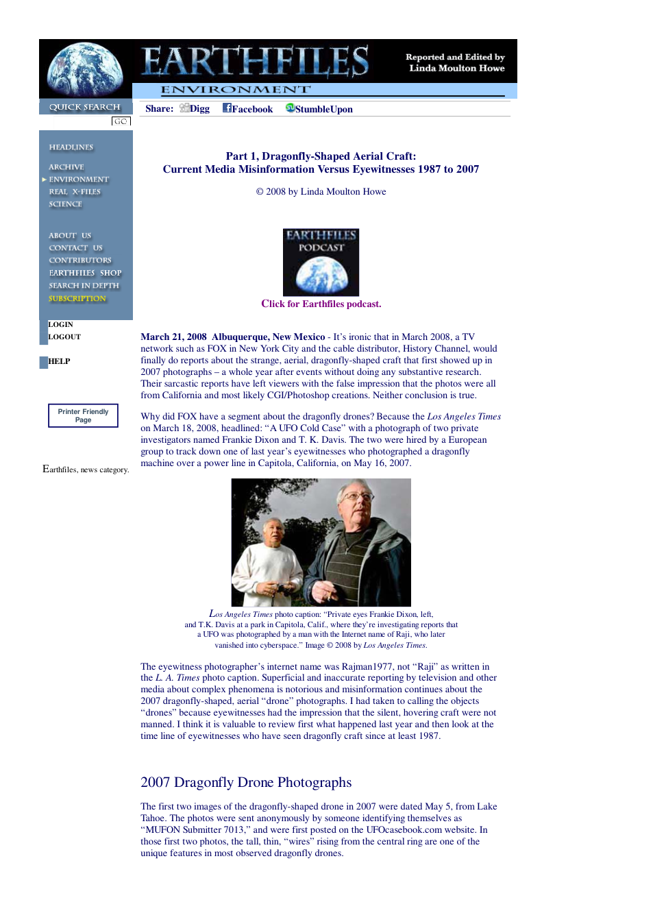 03 21 2008 Part 1 Dragonfly-Shaped Aerial Craft Current Media Misinformation Versus Eyewitnesses 1987 to 2007 cover