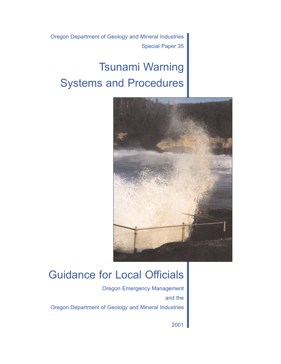 Oregon State Tsunami Warning 2004 49 pages cover