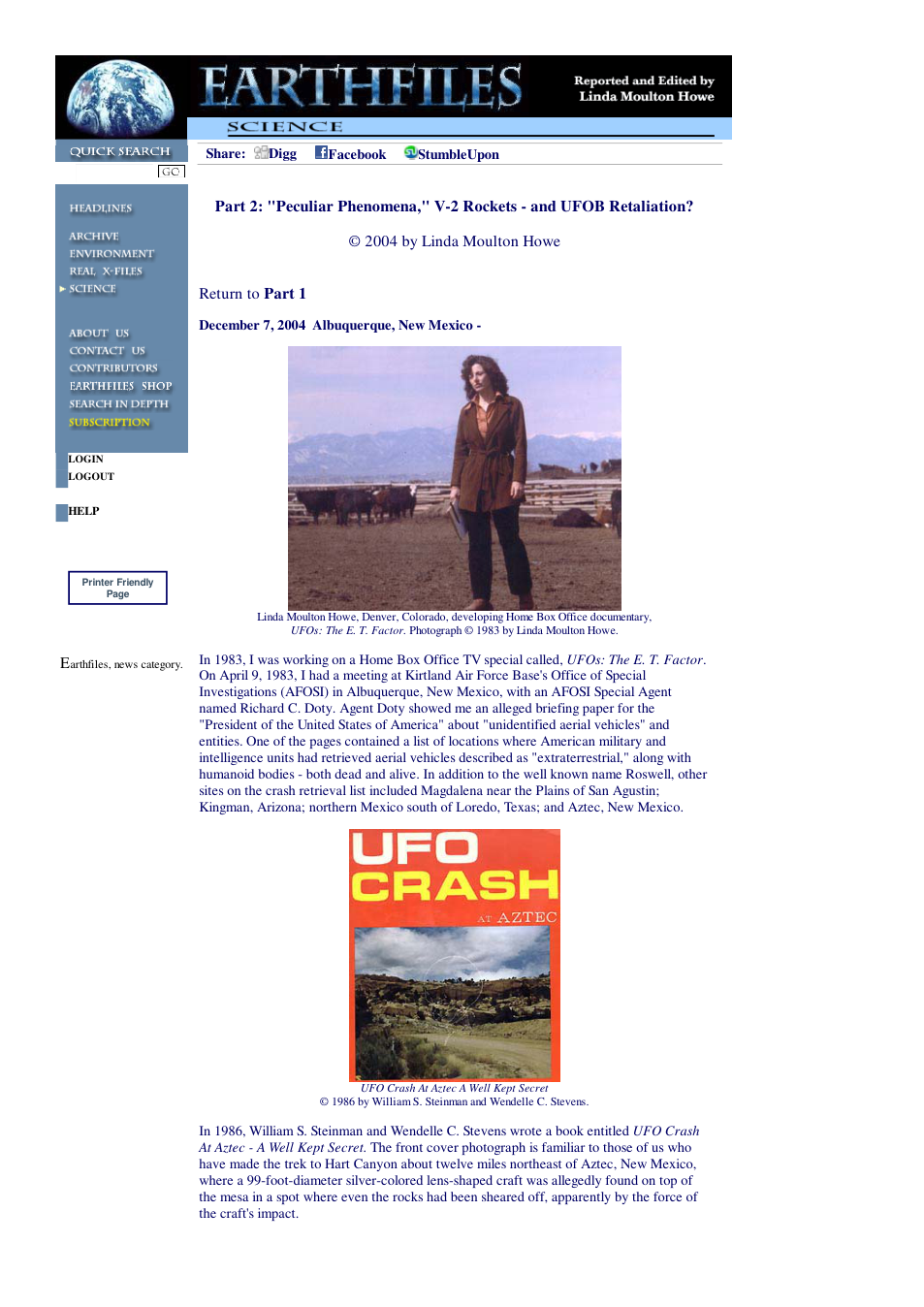 12 07 2004 Part 2 Peculiar Phenomena, V-2 Rockets - and UFOB Retaliation cover