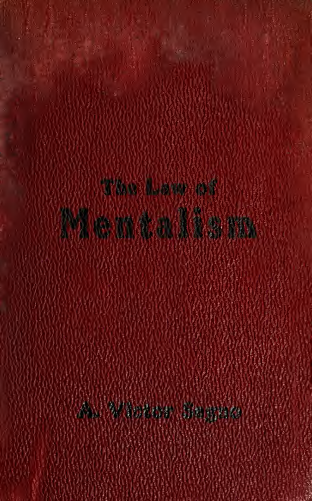 The Law of Mentalism - A V Segno (1902) cover
