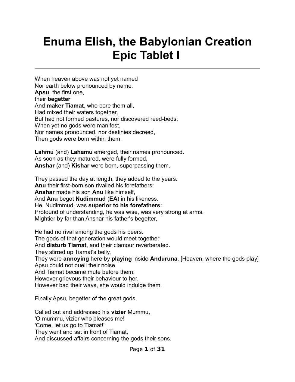 Enuma Elish cover