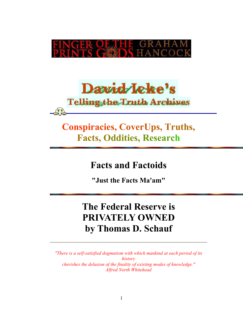 David Icke - Federal Reserve System Fraud cover