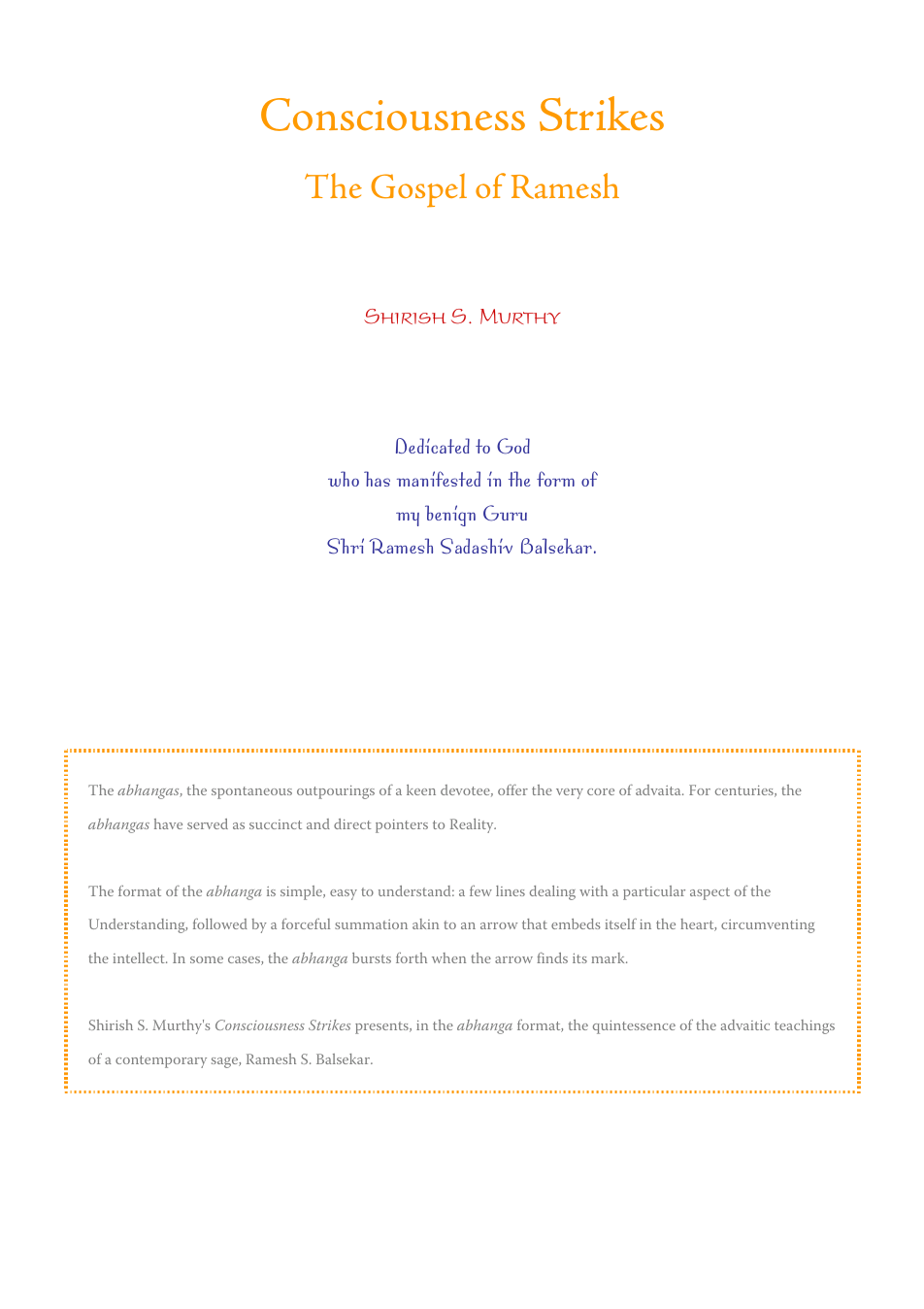 Shirish S. Murthy - Consciousness Strikes - The Gospel of Ramesh cover