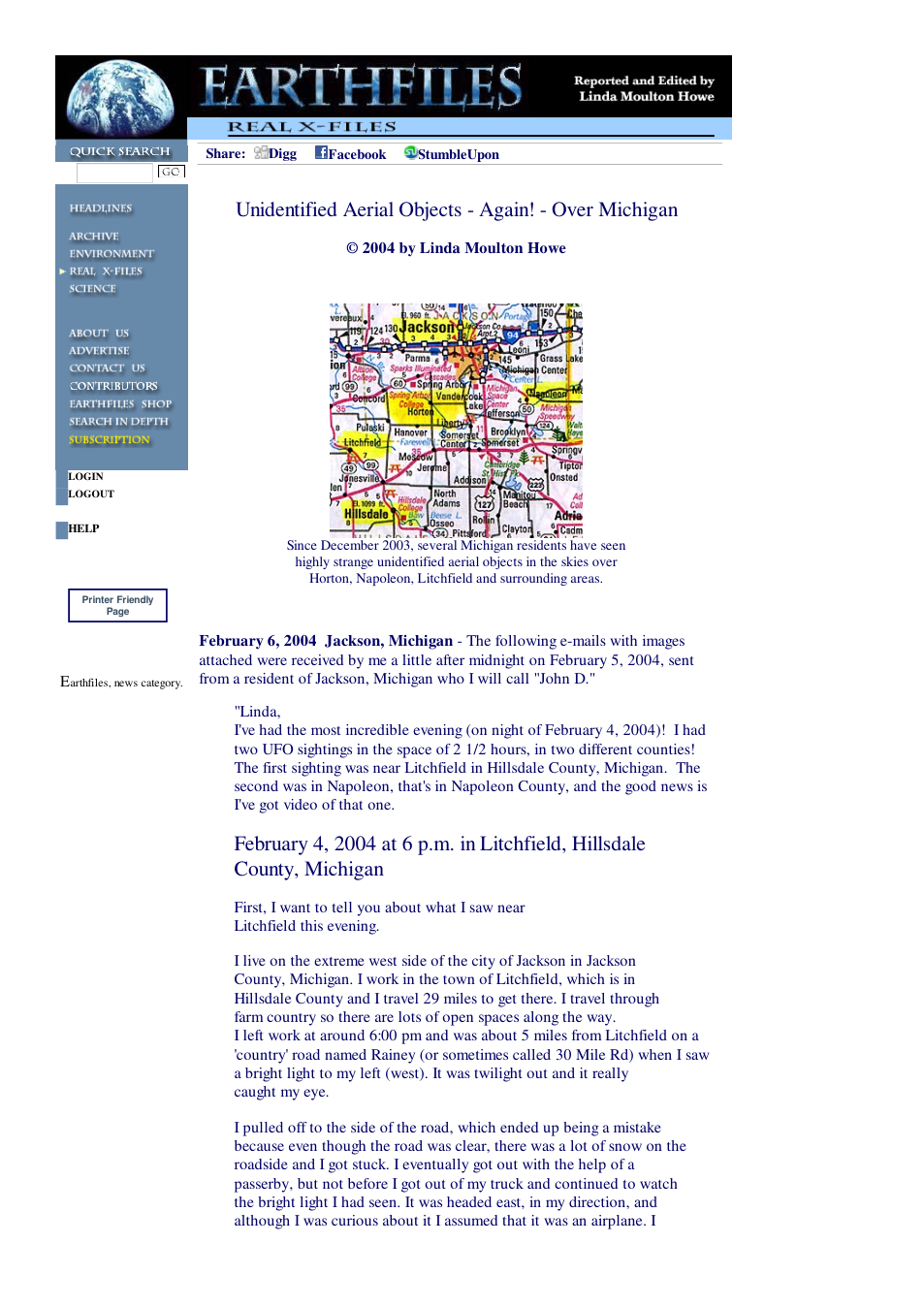 02 06 2004 Unidentified Aerial Objects - Again - Over Michigan cover