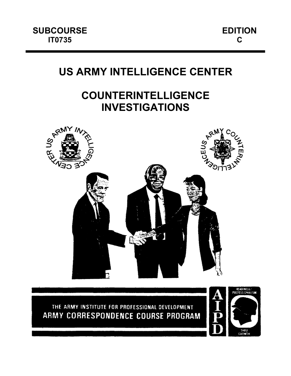 ARMY Counterintelligence Investigations 1998 95 pages cover