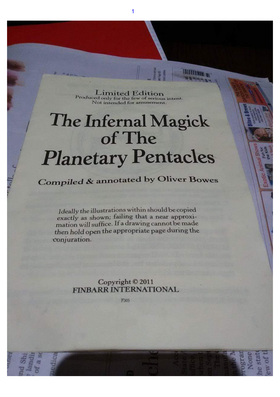 Oliver Bowes - The Infernal Magick of the Planetary Pentacles cover