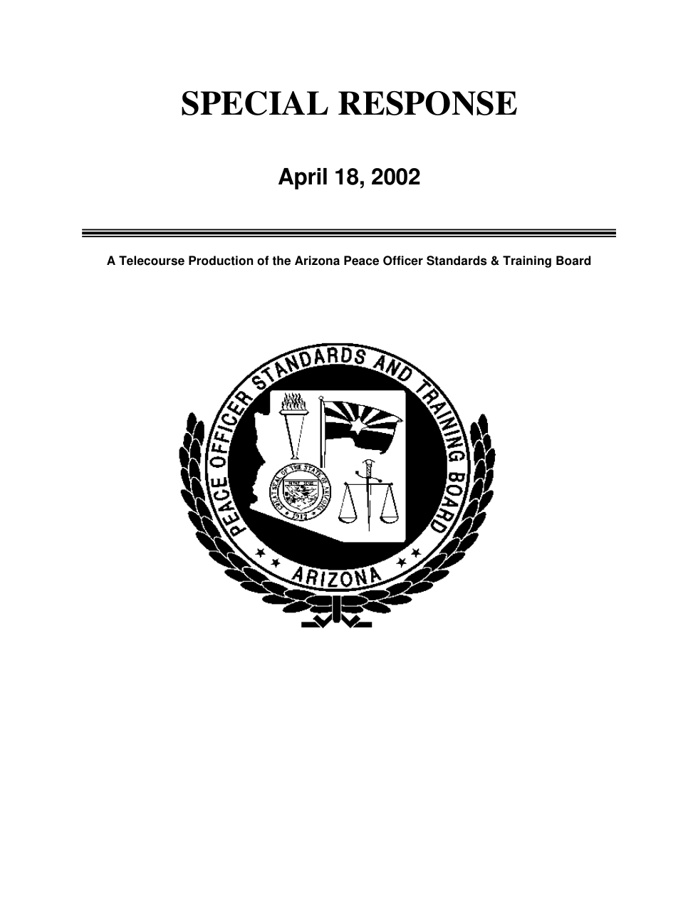 Police Special Response Team SRT Guide 2002 69 pages cover