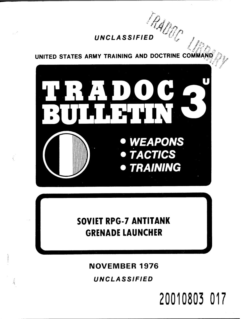 RPG-7 Antitank Grenade Launcher cover