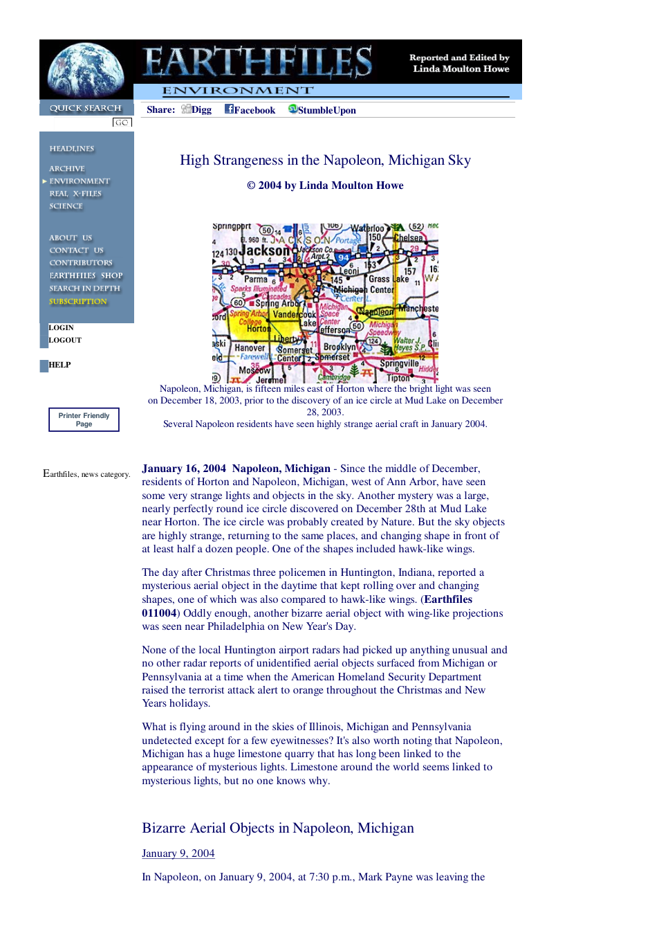01 17 2004 High Strangeness in the Napoleon, Michigan Sky cover