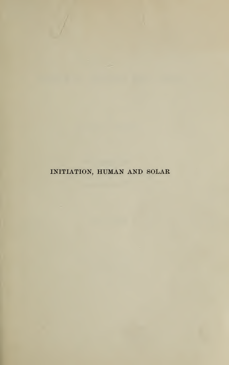 Initiation, Human And Solar(1922) cover