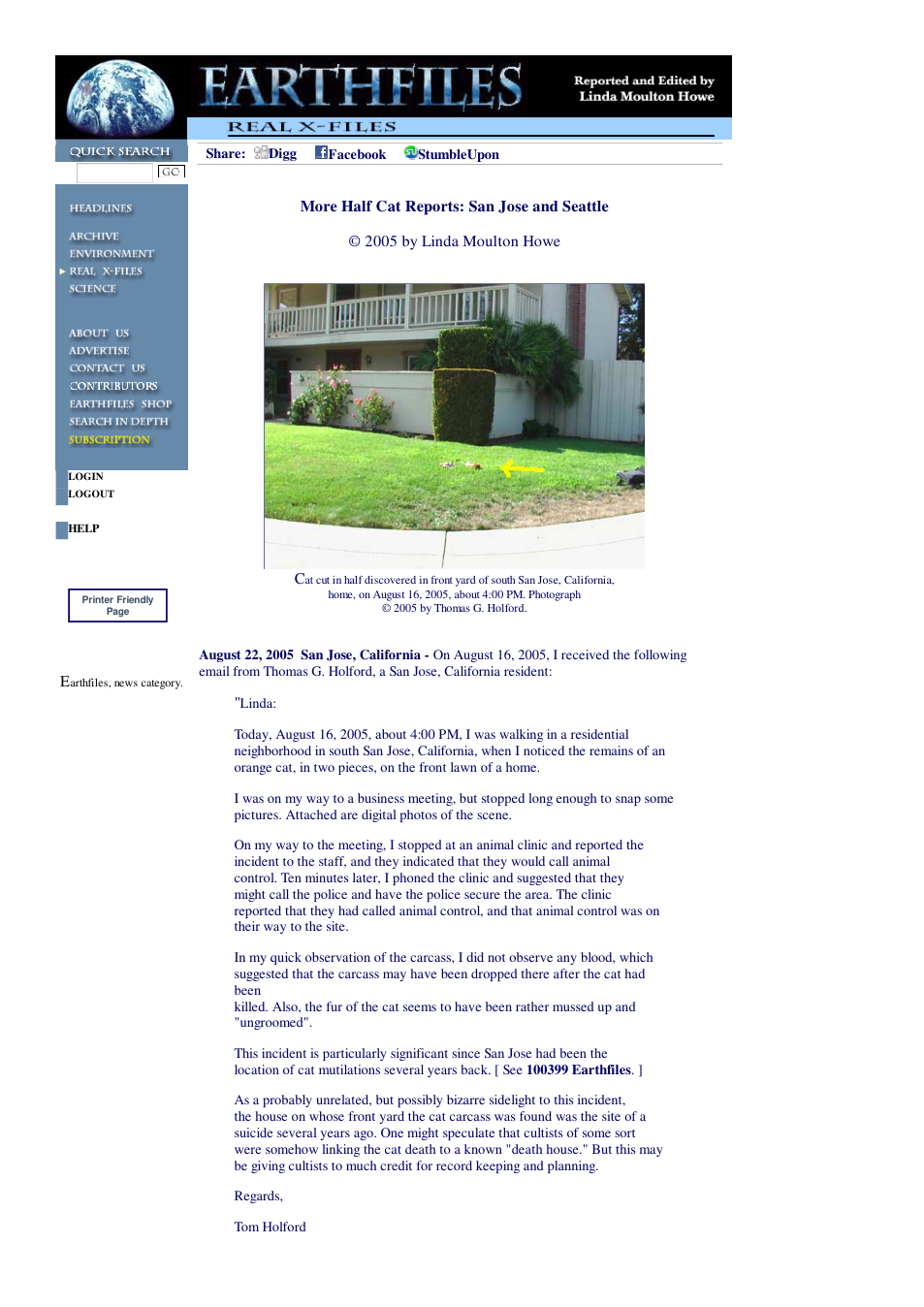 08 22 2005 More Half Cat Reports San Jose and Seattle cover