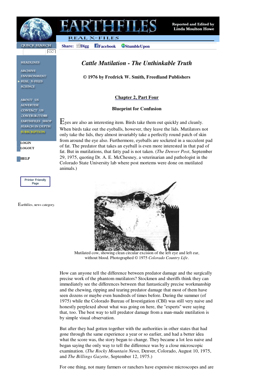 01 26 2003 Cattle Mutilation - The Unthinkable Truth, Chapter 2, Part Four cover