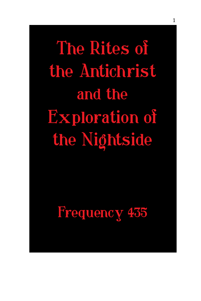 The Rites of the Antichrist and the Exploration of Nightside cover