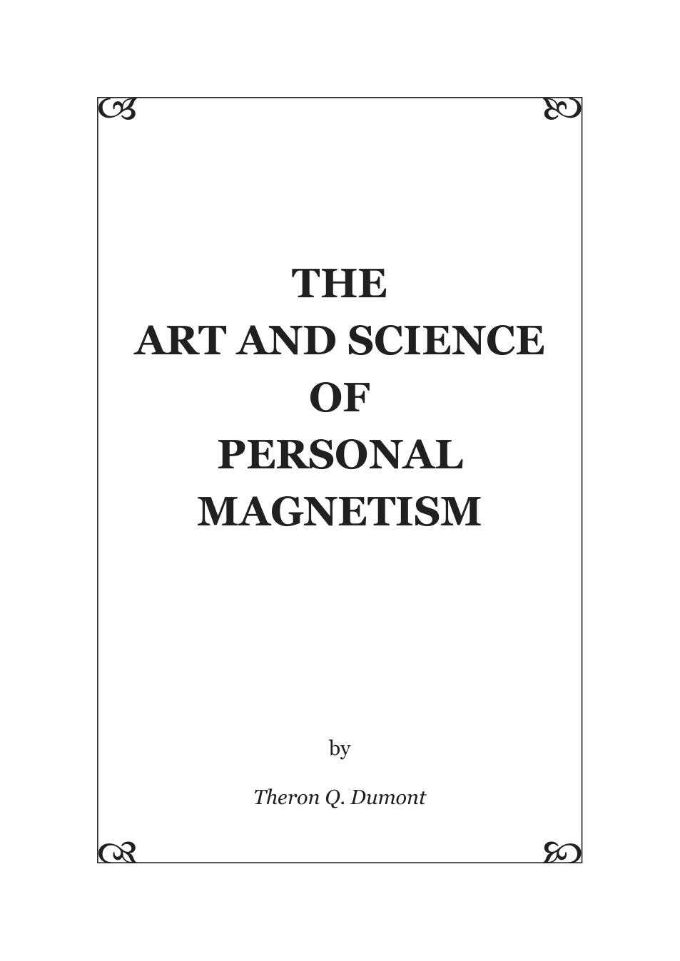 Art And Science Of Personal Magnetism cover