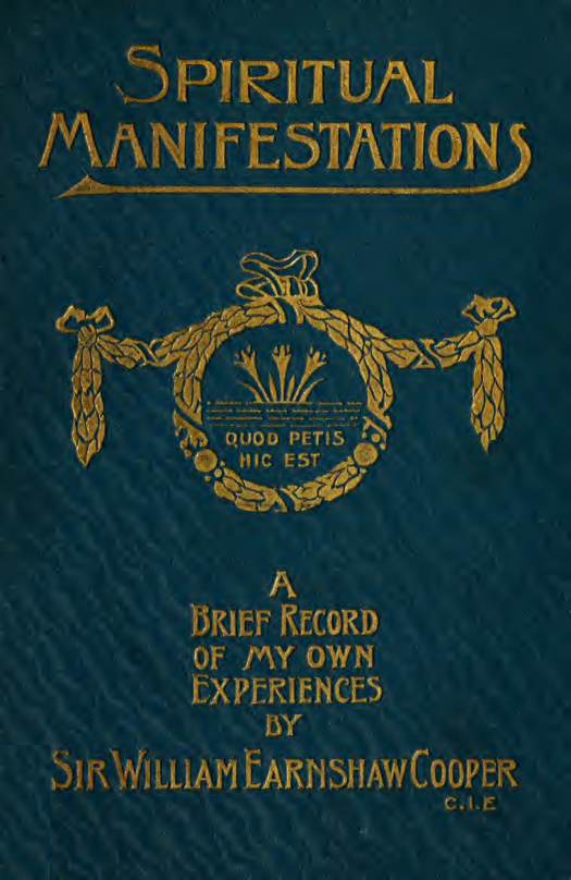 Spiritual Manifestations - W E Cooper (1910) cover